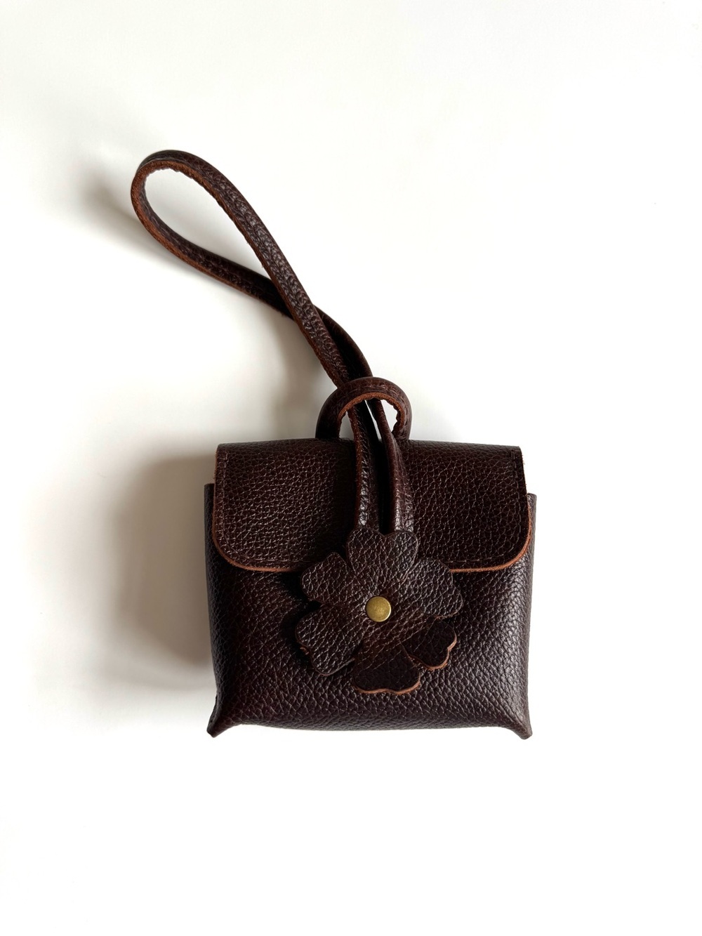 Portland Leather Blooming Wristlet in Coldbrew